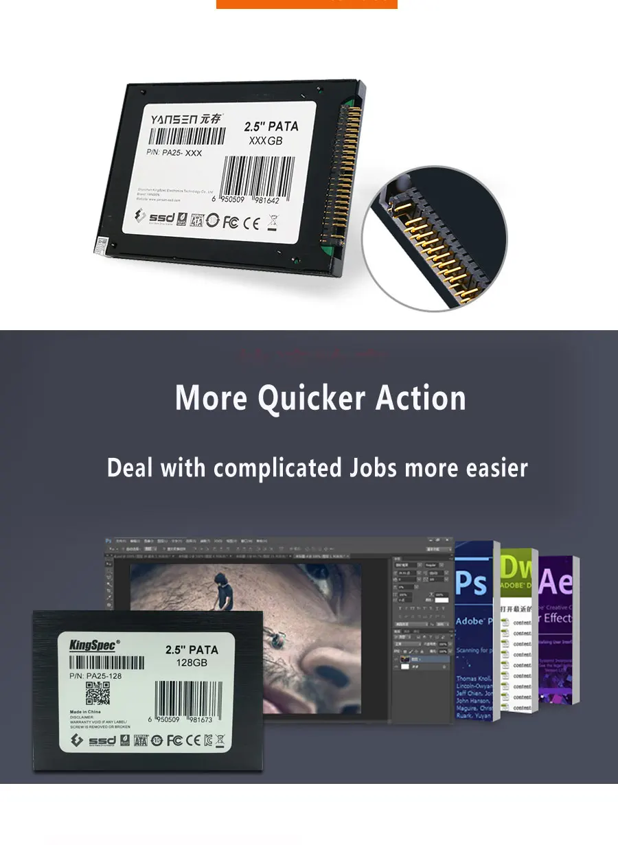 2.5 inch PATA 44pin IDE hd ssd 16GB 32GB 64GB 128GB 4C TLC Solid State Disk Flash Hard Drive IDE for Notebook Desktop