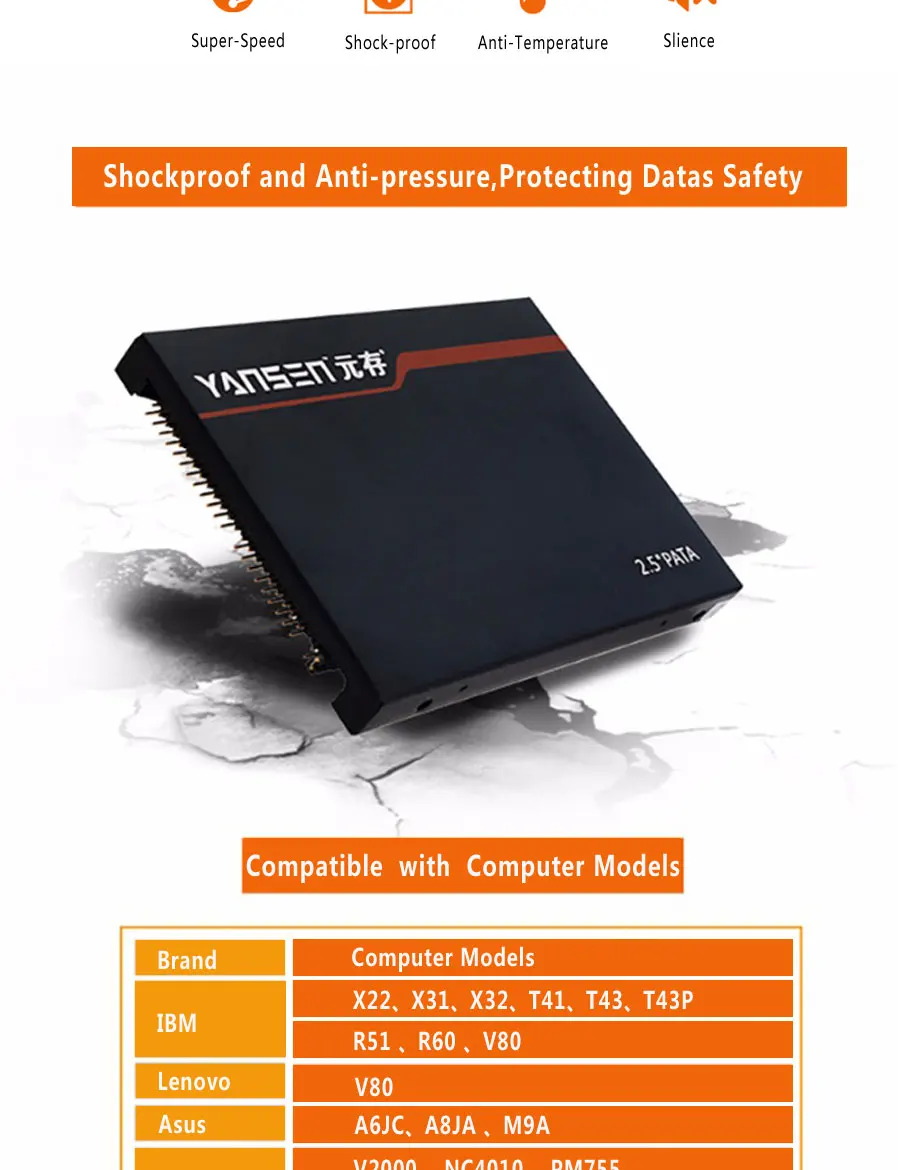 2.5 inch PATA 44pin IDE hd ssd 16GB 32GB 64GB 128GB 4C TLC Solid State Disk Flash Hard Drive IDE for Notebook Desktop