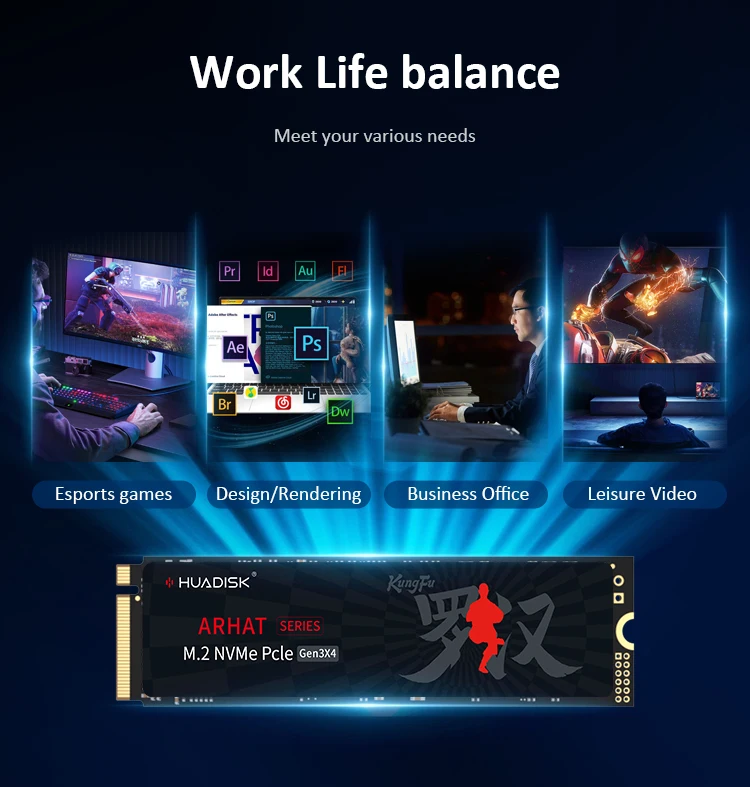 HUADISK M2 SSD NVMe 128GB 256GB 512GB 1TB 2TB SSD M.2 2280 PCIe 3.0 TLC Chip SSD Internal Solid State Disk for Laptop Desktop PC HUADISK M2 SSD NVMe 128GB 256GB 512GB 1TB 2TB SSD M.2 2280 PCIe 3.0 TLC Chip SSD Internal Solid State Disk for Laptop Desktop PC