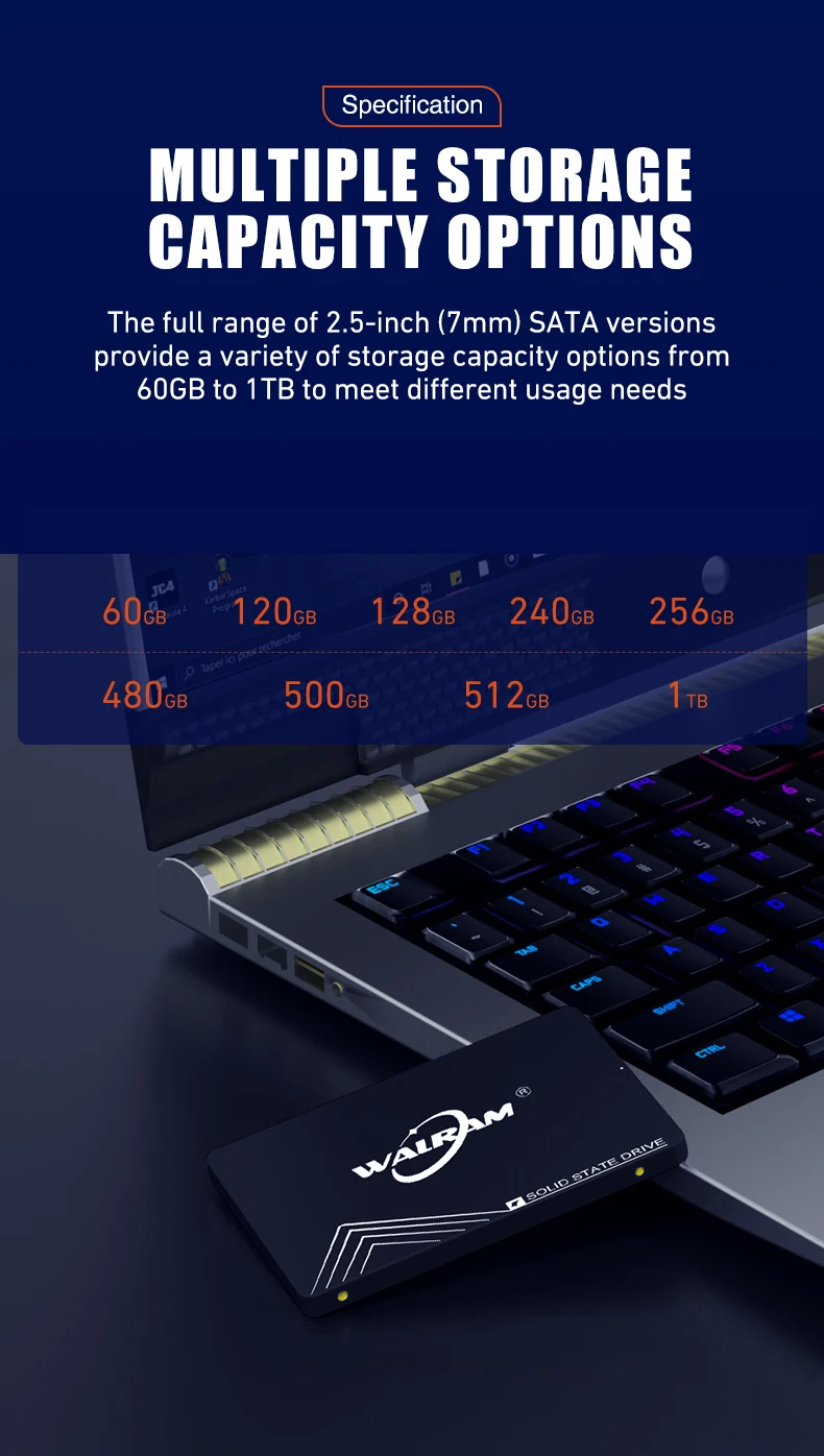 WALRAM Hard Disk Drive Sata3 SSD120GB 240GB 256GB 480GB 512GB 1TB Internal Solid State Drive Ssd For Desktop PC Laptop WALRAM Hard Disk Drive Sata3 SSD120GB 240GB 256GB 480GB 512GB 1TB Internal Solid State Drive Ssd For Desktop PC Laptop