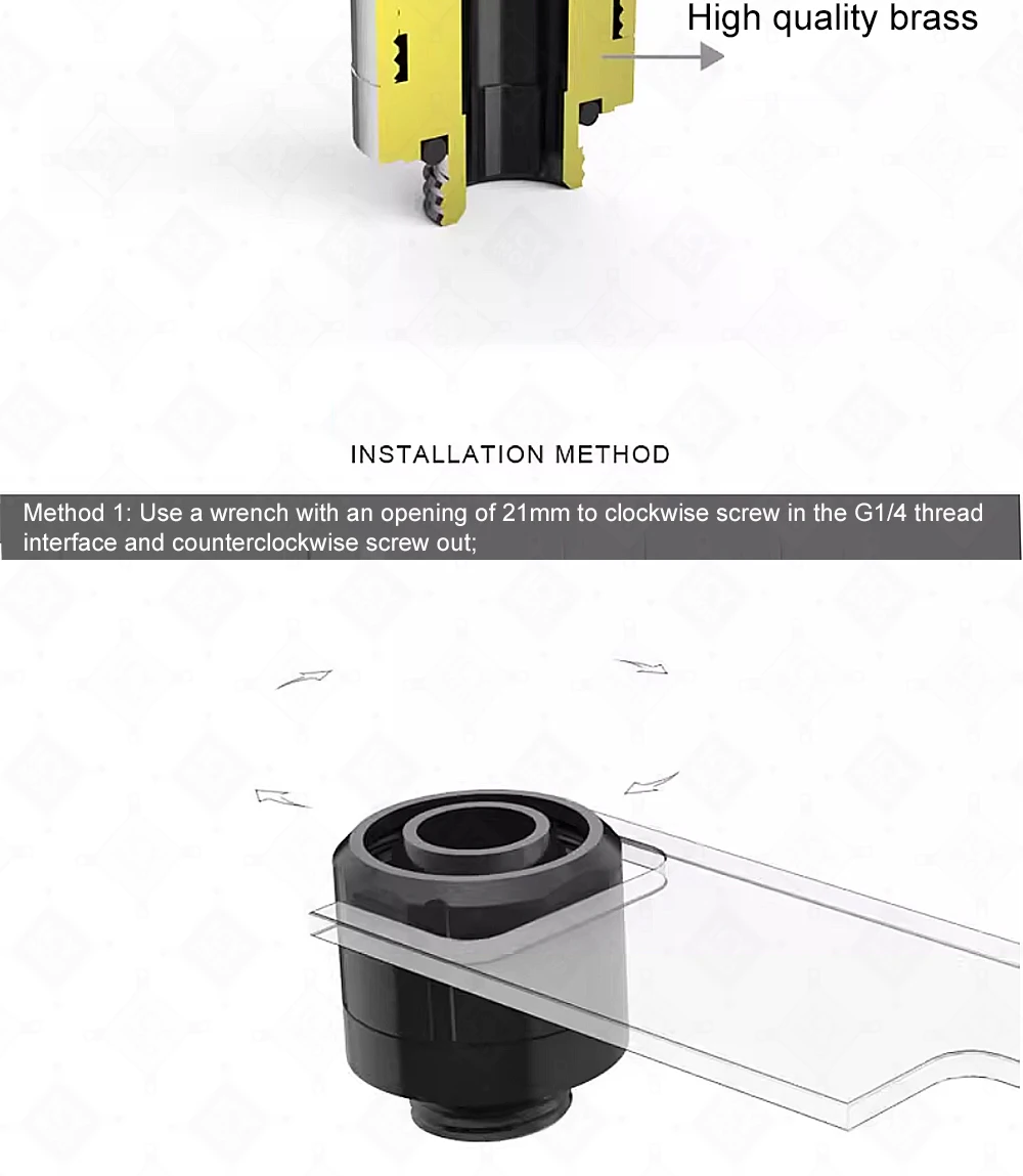 FREEZEMOD 3/8 'Soft Hose Brass Fittings OD12/13/16mm PVC Tube Release Torque G1/4 Threaded for MOD Water Cooling GRGKN-B3/H3 FREEZEMOD 3/8 'Soft Hose Brass Fittings OD12/13/16mm PVC Tube Release Torque G1/4 Threaded for MOD Water Cooling GRGKN-B3/H3