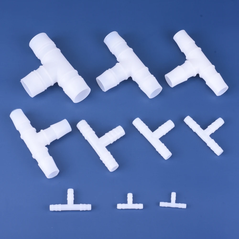 Fitting 4~25mm White PE Tee Connector Aquarium Tank Adapter Air Pump Hose Pagoda Joints Garden Irrigation Water Pipe Connectors Fitting 4~25mm White PE Tee Connector Aquarium Tank Adapter Air Pump Hose Pagoda Joints Garden Irrigation Water Pipe Connectors