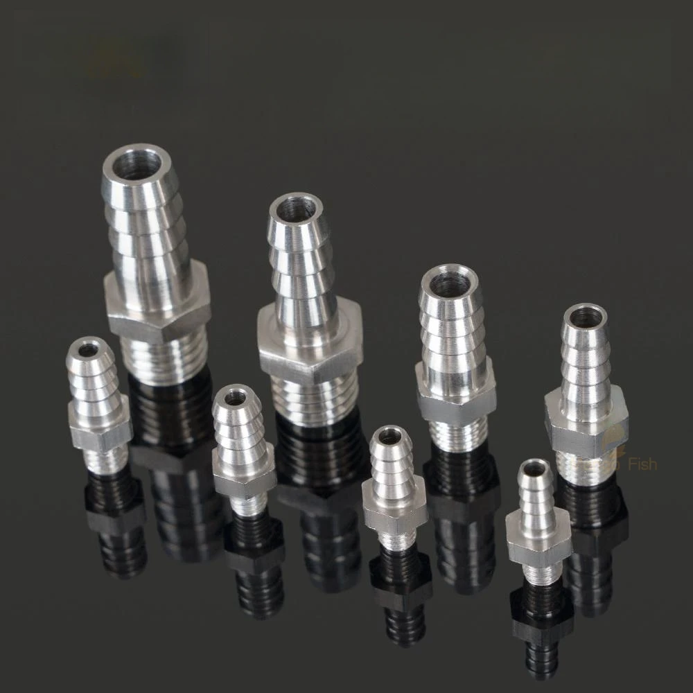 304 Stainless Steel Pagoda Connector 6/8/10/12mm Hose Barb Connector Hose Tail Thread 1/8 1/4 3/8BSP PC Male Brass Pipe Fittings 304 Stainless Steel Pagoda Connector 6/8/10/12mm Hose Barb Connector Hose Tail Thread 1/8 1/4 3/8BSP PC Male Brass Pipe Fittings
