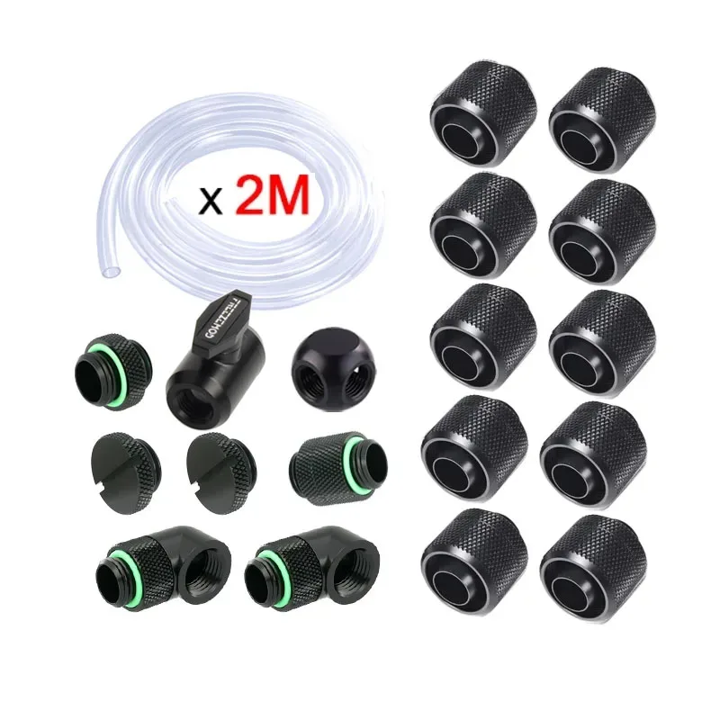 FREEZEMOD PC Water cooling hose fitting kit G1/4'' Soft Tube Accessories Quick twist For 9.5*12.7/10*13/10X16mm Hose
