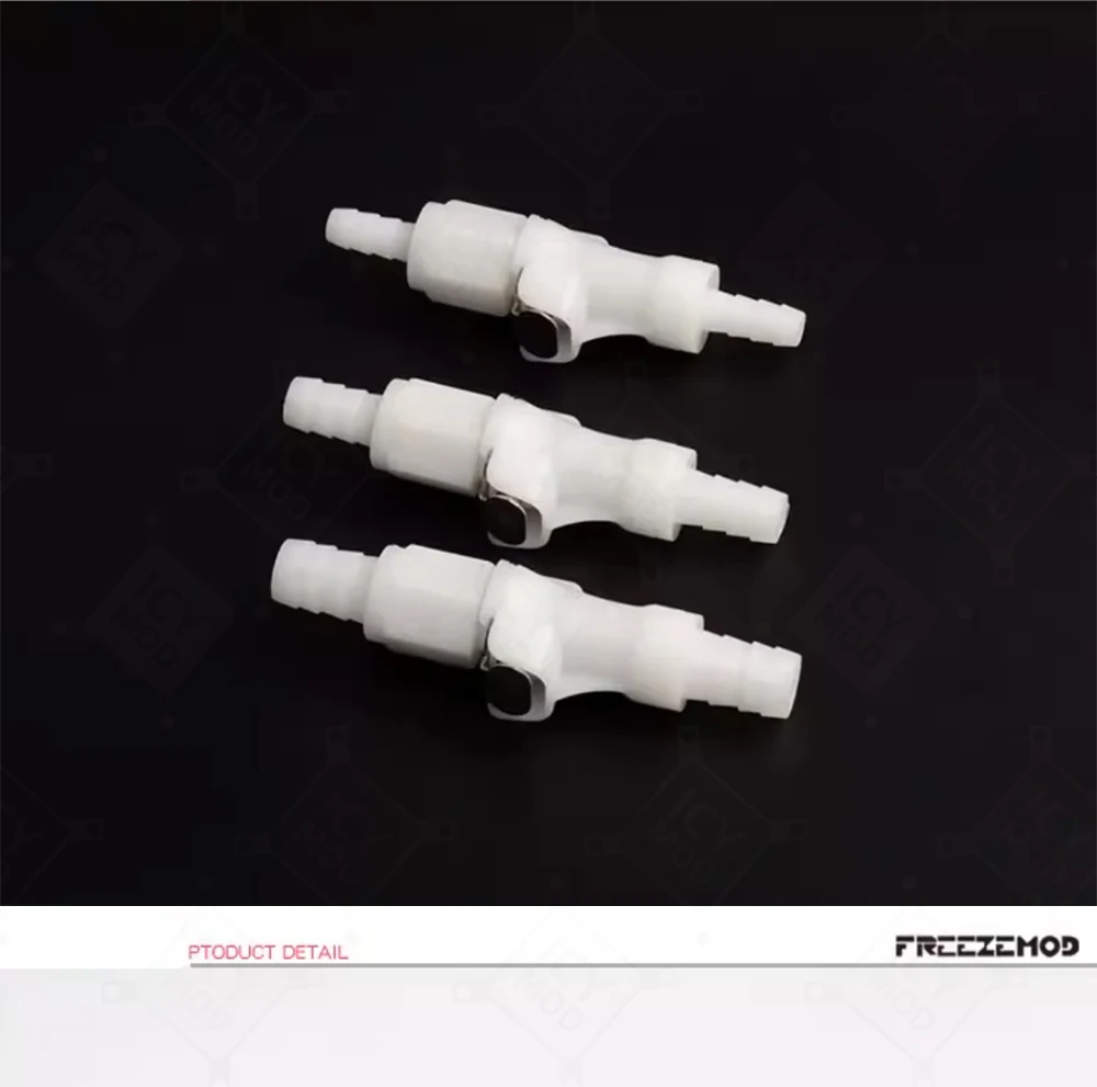 FREEZEMOD Bidirectional Quick Plug Water Stop Valve POM Material Double Pagoda Interface OD7.2mm/9.25mm/11.1mm PC Cooling MOD