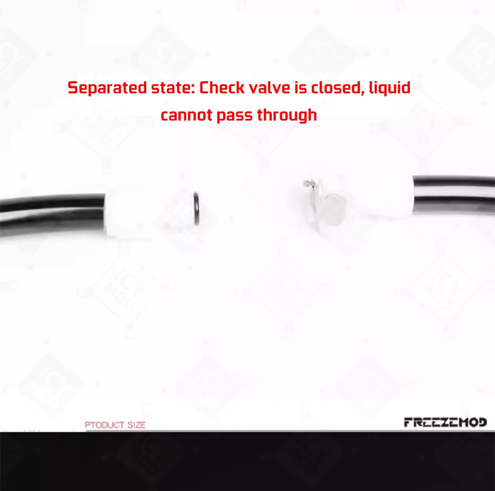 FREEZEMOD Bidirectional Quick Plug Water Stop Valve POM Material Double Pagoda Interface OD7.2mm/9.25mm/11.1mm PC Cooling MOD