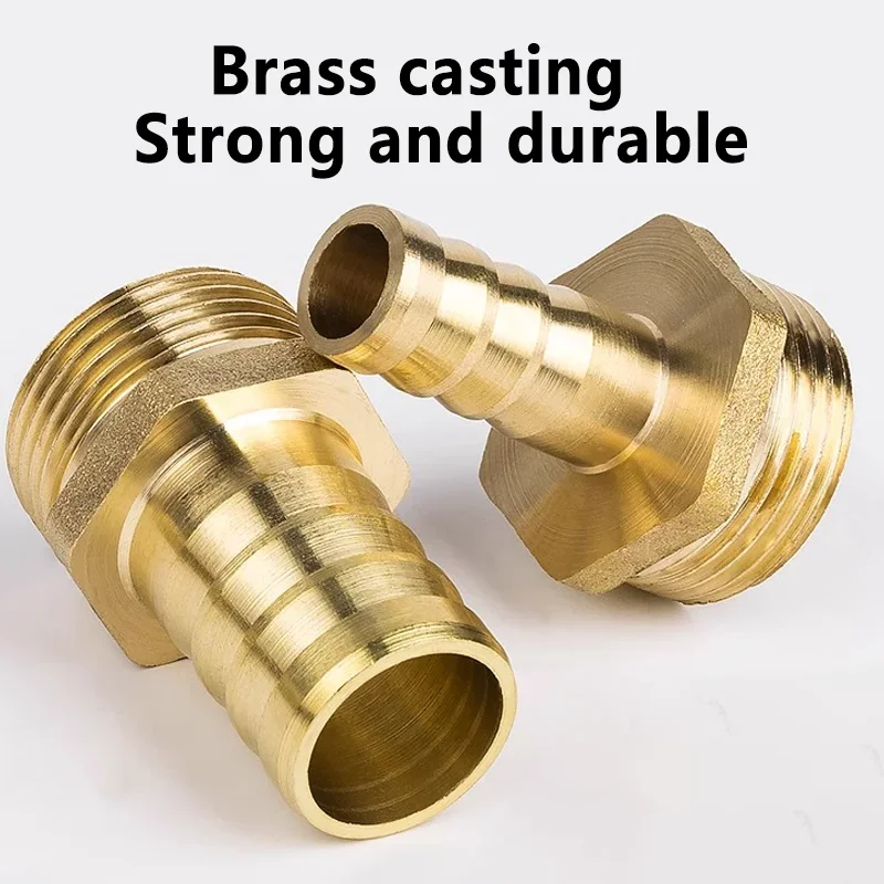 PC Hose Barb Tail Pagoda Connector 6 8 10 12 14 16mm Connector Hose 1/8 1/2 3/4 3/8 BSP Male Thread Brass Water Pipe Fittings