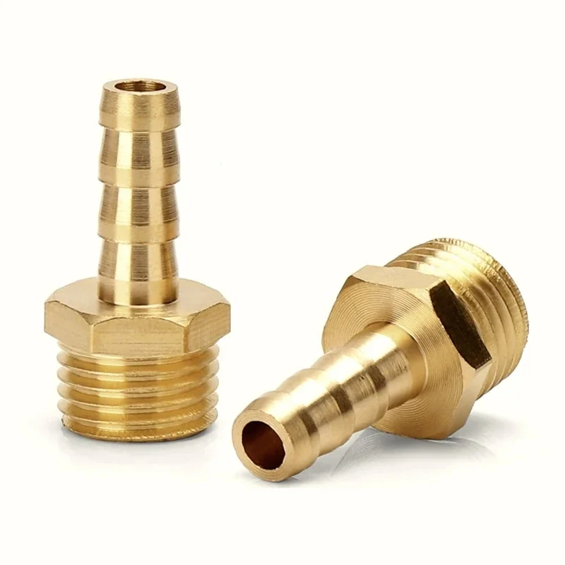 PC Hose Barb Tail Pagoda Connector 6 8 10 12 14 16mm Connector Hose 1/8 1/2 3/4 3/8 BSP Male Thread Brass Water Pipe Fittings