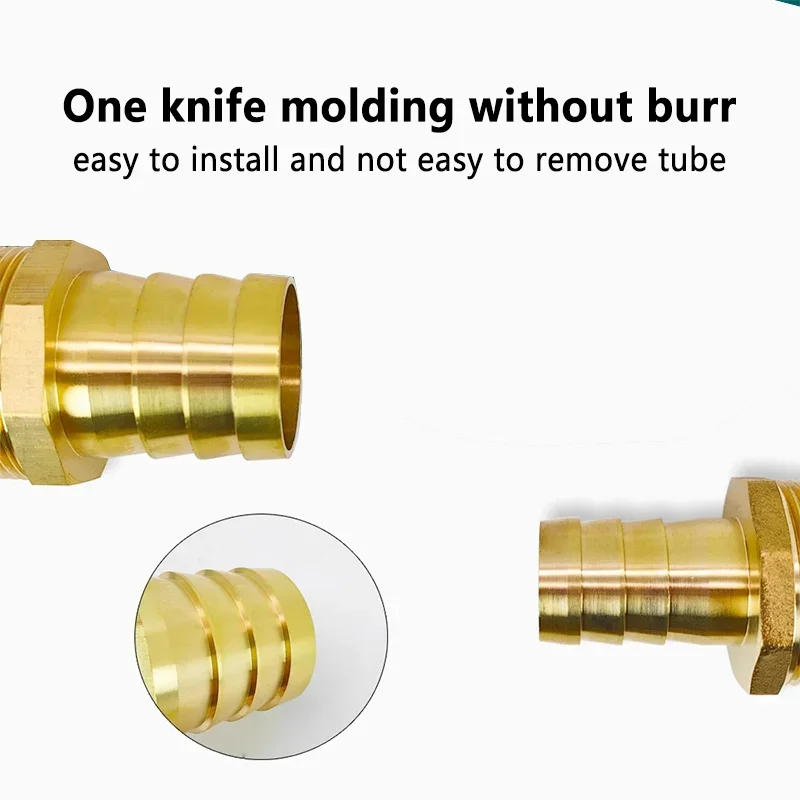 PC Hose Barb Tail Pagoda Connector 6 8 10 12 14 16mm Connector Hose 1/8 1/2 3/4 3/8 BSP Male Thread Brass Water Pipe Fittings