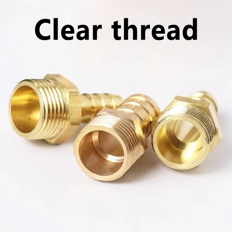 PC Hose Barb Tail Pagoda Connector 6 8 10 12 14 16mm Connector Hose 1/8 1/2 3/4 3/8 BSP Male Thread Brass Water Pipe Fittings