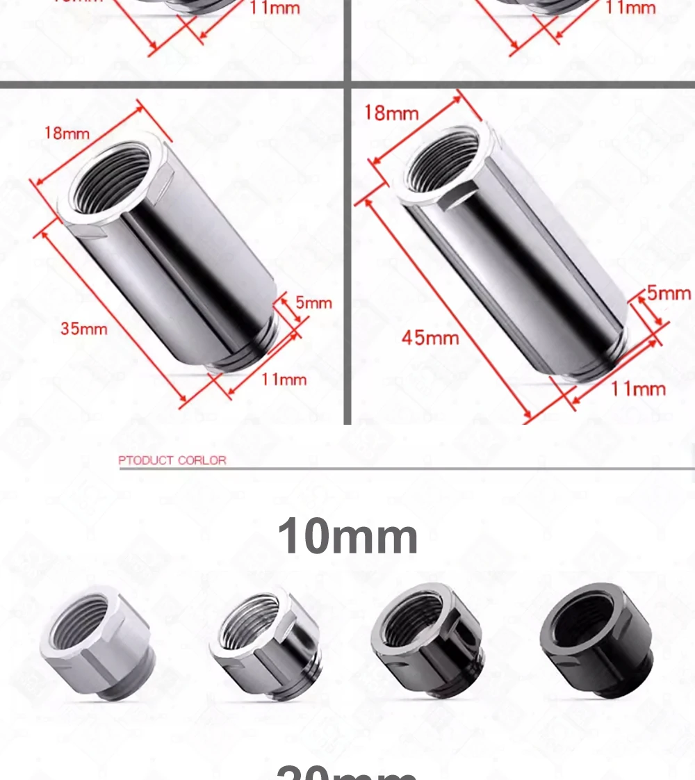 M-F Extender FREEZEMOD 10/20/30/40mm Hexagonal Fixed G1/4 Female To Male Adapter Brass Extension Fitting Water Cooling MOD