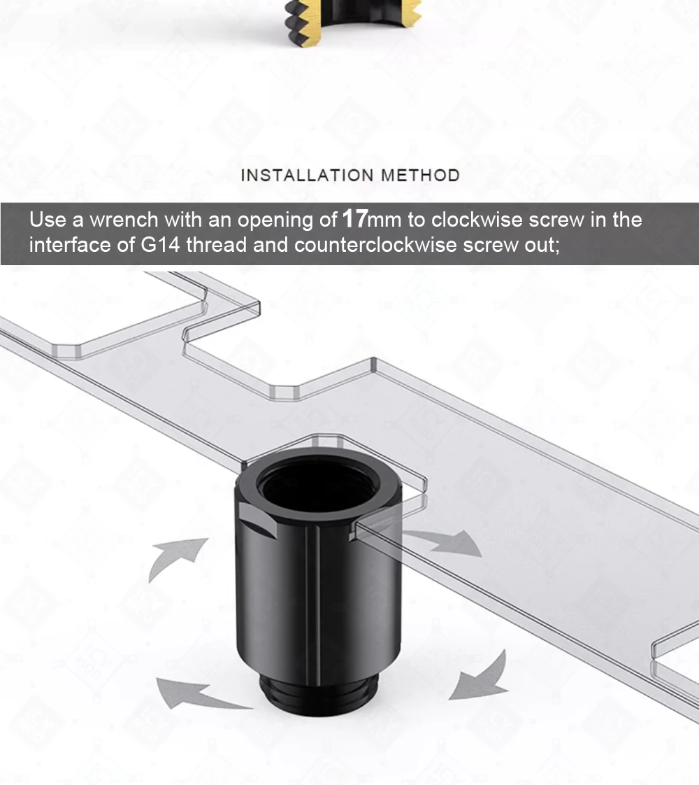 M-F Extender FREEZEMOD 10/20/30/40mm Hexagonal Fixed G1/4 Female To Male Adapter Brass Extension Fitting Water Cooling MOD