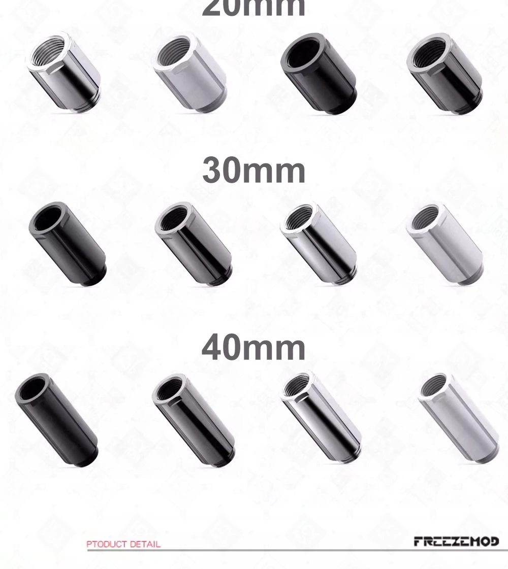 M-F Extender FREEZEMOD 10/20/30/40mm Hexagonal Fixed G1/4 Female To Male Adapter Brass Extension Fitting Water Cooling MOD