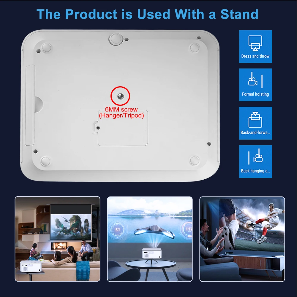 ThundeaL Portable Mini Projector TD92 Pro FHD 1080P Full HD Beam 4K Video WiFi Android Projector TD92Pro 3D Movie Home Theater