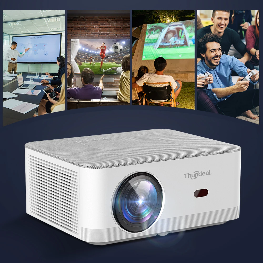 ThundeaL Portable Mini Projector TD92 Pro FHD 1080P Full HD Beam 4K Video WiFi Android Projector TD92Pro 3D Movie Home Theater