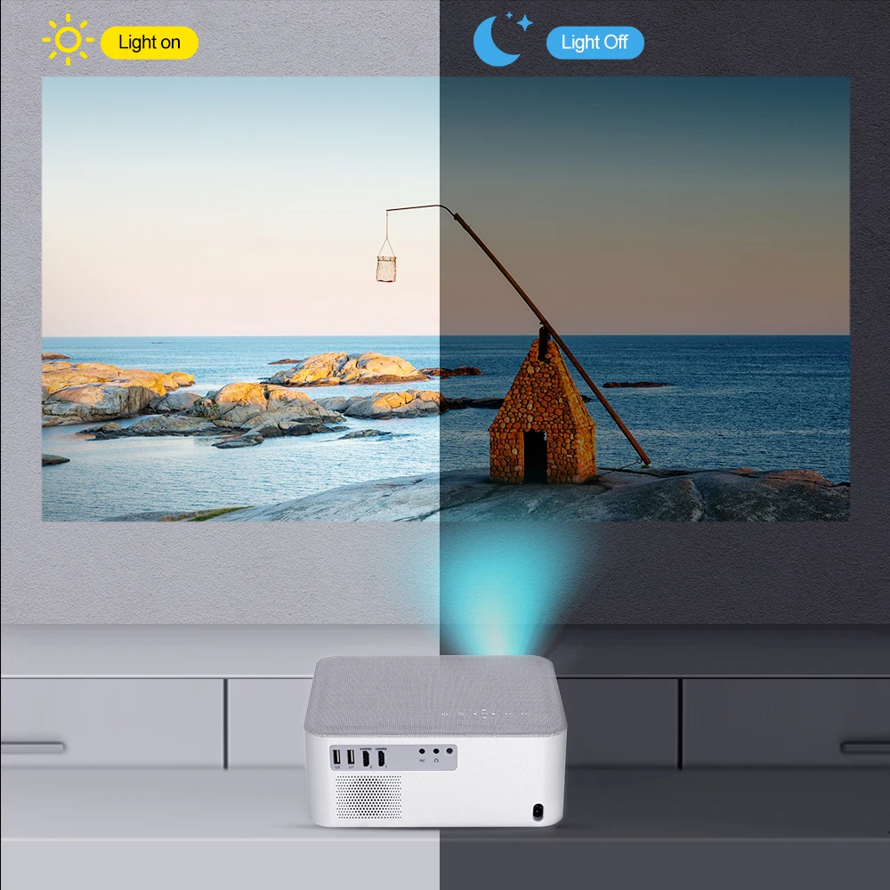 ThundeaL Portable Mini Projector TD92 Pro FHD 1080P Full HD Beam 4K Video WiFi Android Projector TD92Pro 3D Movie Home Theater