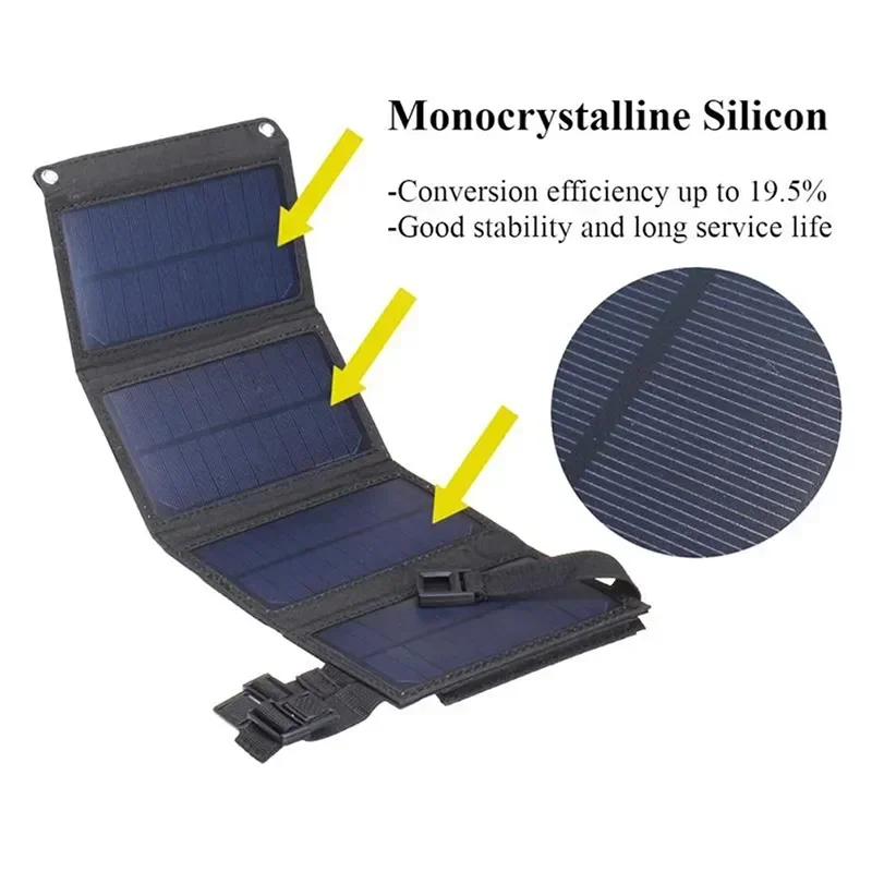 70/40W Foldable Solar Panel 5V USB Portable Battery Charger for Cell Phone Outdoor Waterproof Power Bank for Camping Accessories 70/40W Foldable Solar Panel 5V USB Portable Battery Charger for Cell Phone Outdoor Waterproof Power Bank for Camping Accessories