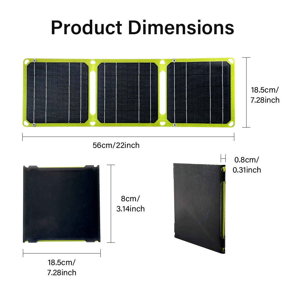 JMUYTOP Portable 5v Solar Panel 12v with voltage regulator usb A C cell phone battery DC 12-17V 50w For charging station