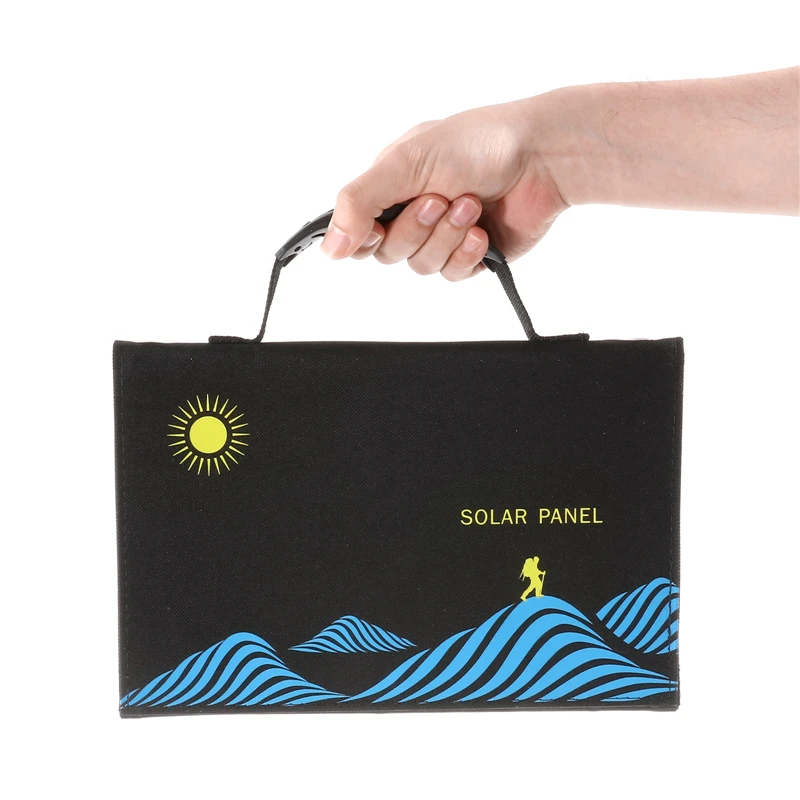 100W Solar Panel Folding Bag USB+DC Output Solar Charger Portable Foldable Solar Charging Device Outdoor Portable Power Supply