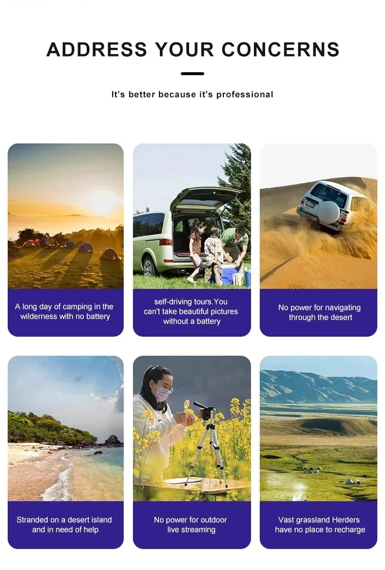 Foldable Solar Panel 5V USB Portable Battery Charger for Cell Phone Outdoor Waterproof Power Bank for Camping Accessories