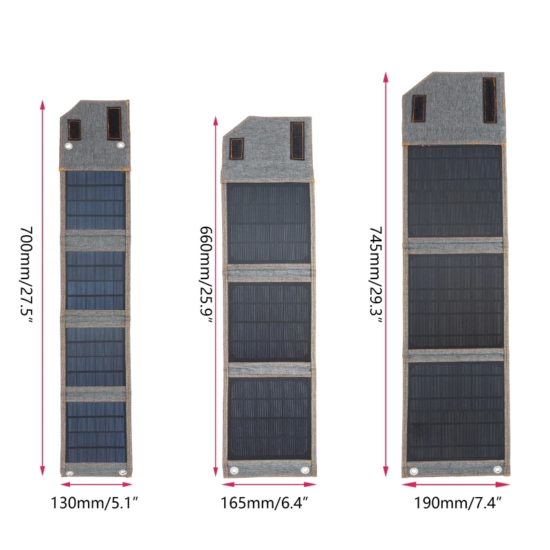 15W 20W 30W Portable Foldable 5V Solar Panel Waterproof for Cell Phone Power Bank Battery Charger Outdoor Camping