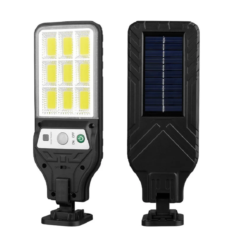 Powerful LED Solar Outdoor Led Courtyard Wall Lamp 3 Modes Human Body Induction Garden Terrace Garage Door Street Lighting