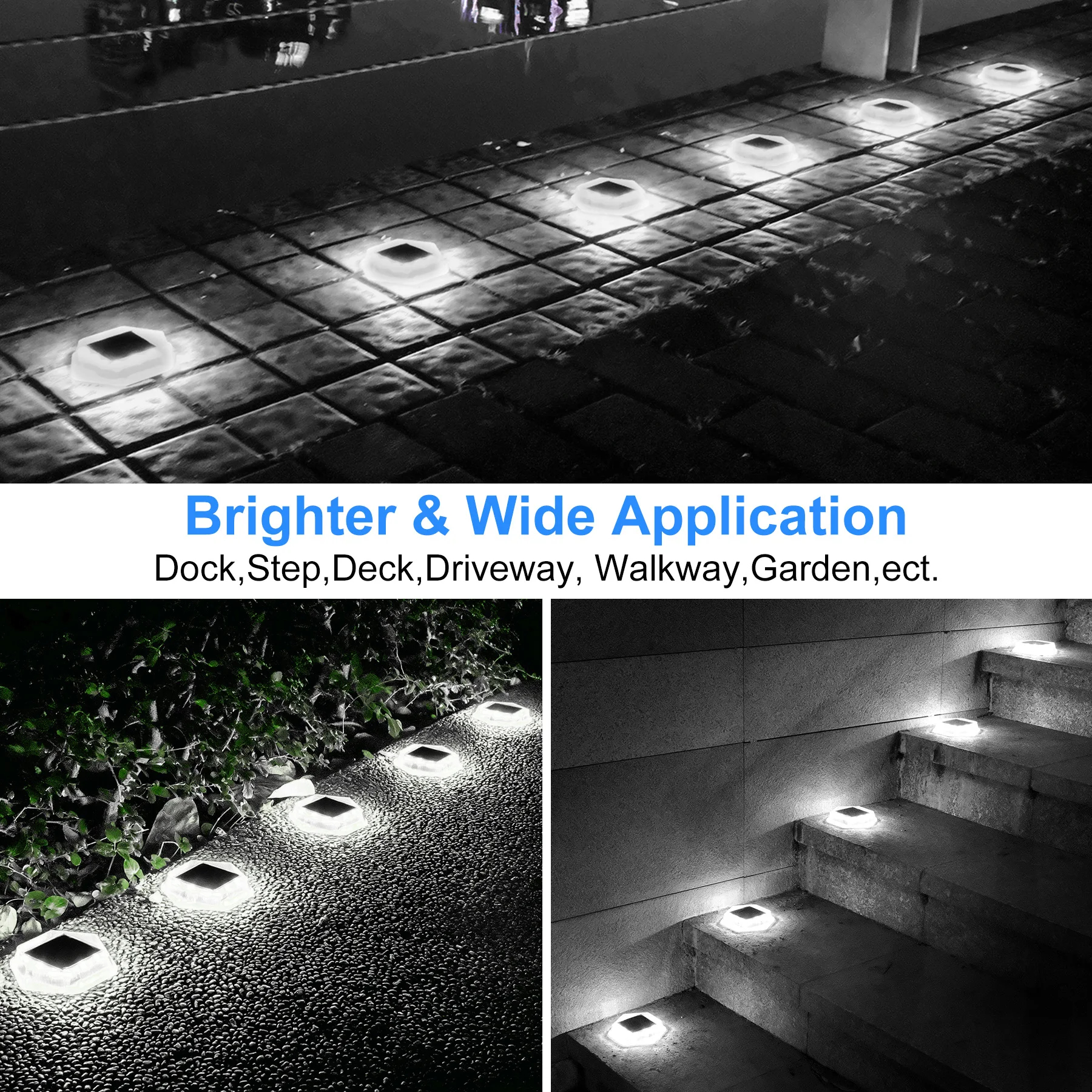 1PC 12LEDS Solar Ground Light Solar Light IP65 Waterproof Solar Garden Lamp Outdoor Courtyards Driveway Marker Light 3000K/6000K