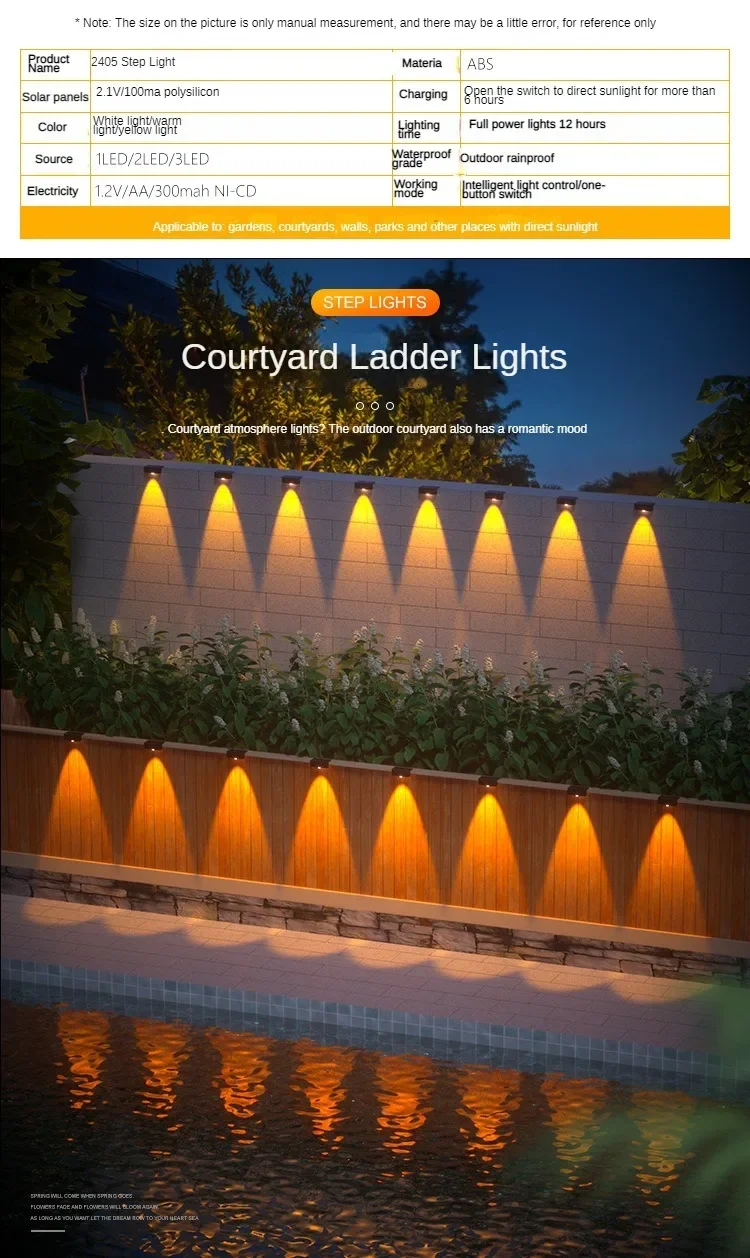 Solar Wall Lamp Outdoor Waterproof Solar Powered Light UP and Down Illuminate Home Garden Yard Decoration Outside Sunlights