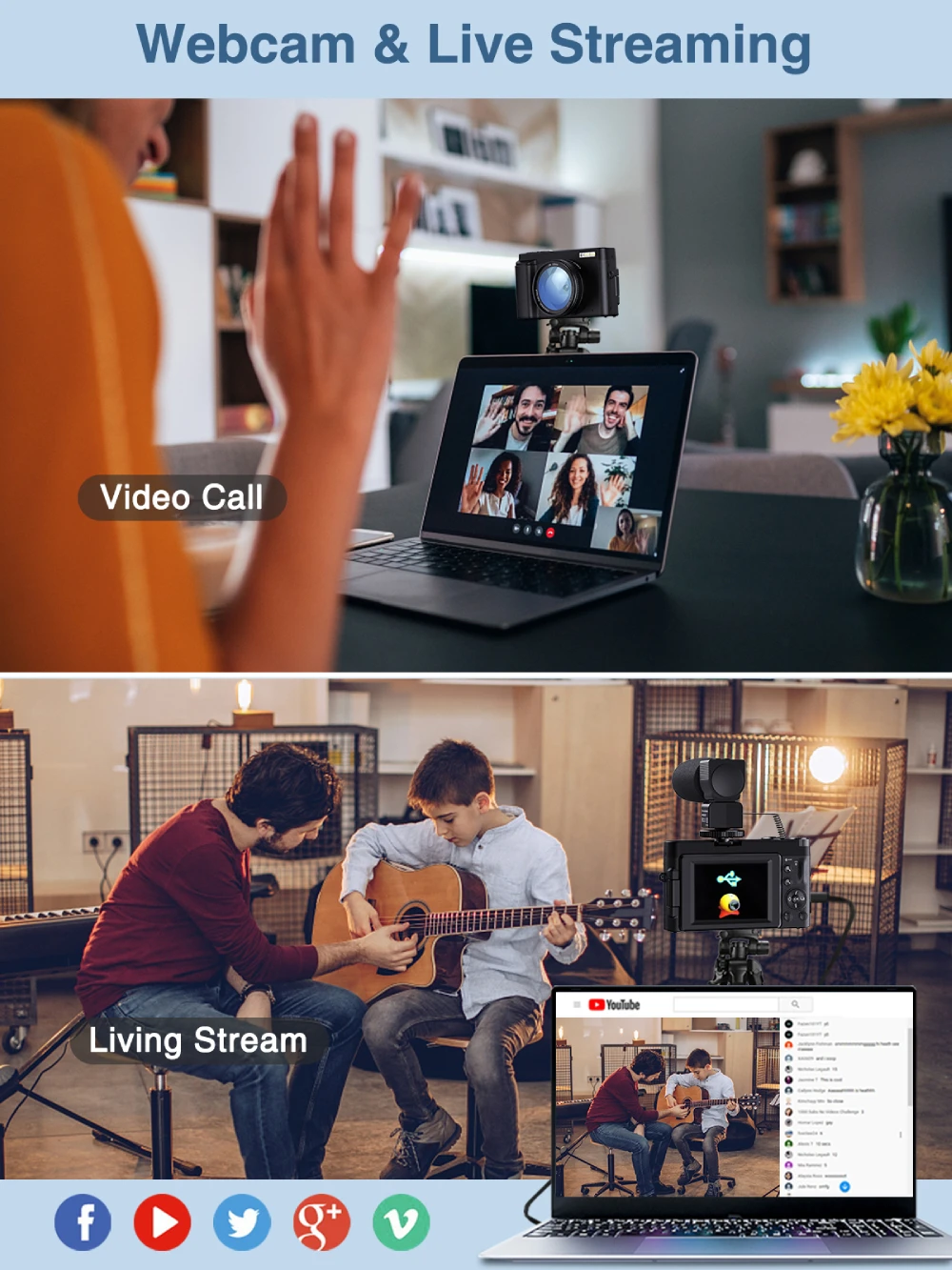 4K Digital Camera for Photography and Video Autofocus Anti-Shake 48MP Compact Vlogging Camera 3'' 180° Flip Screen with Flash 4K Digital Camera for Photography and Video Autofocus Anti-Shake 48MP Compact Vlogging Camera 3'' 180° Flip Screen with Flash