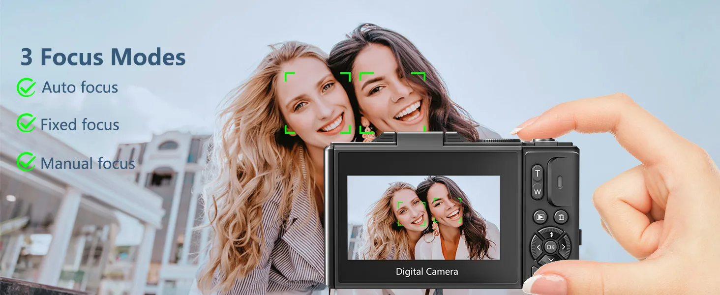 4K compact digital photography camera, 18x digital zoom, vintage vlog video recorder for YouTube, 180° flip screen, WiFi webcam