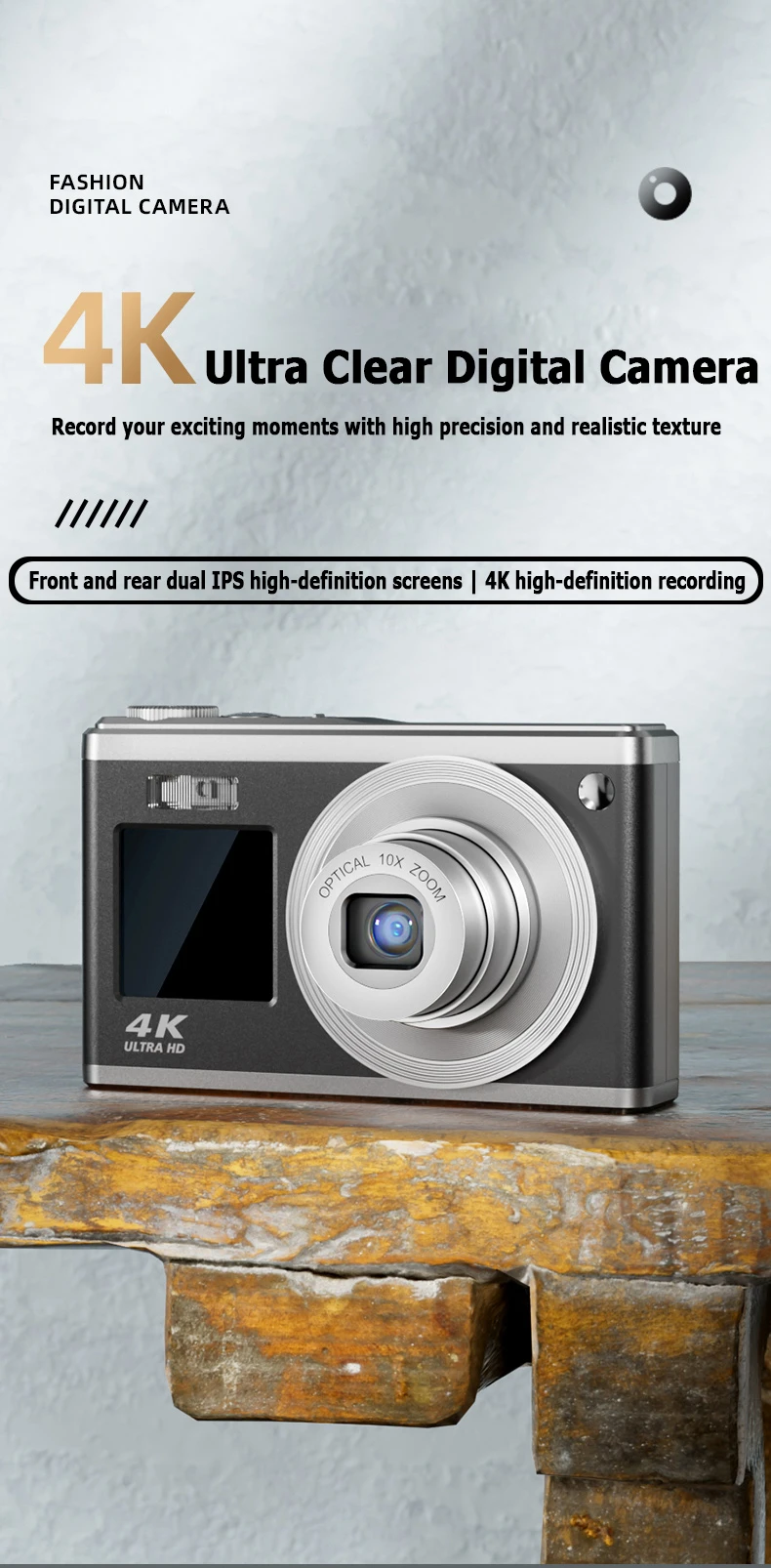 4K HD Telescopic Lens High-Definition Dual Screen Digital Camera 16x Optical Zoom Waterproof Camera Selfie Beauty Home Camera 4K HD Telescopic Lens High-Definition Dual Screen Digital Camera 16x Optical Zoom Waterproof Camera Selfie Beauty Home Camera