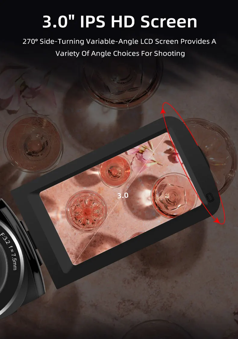 ORDRO Vintage Digital Camera Full HD 1080P Infrared Night Vision Video Camcorder Home Use Cheap Vlogging Camara