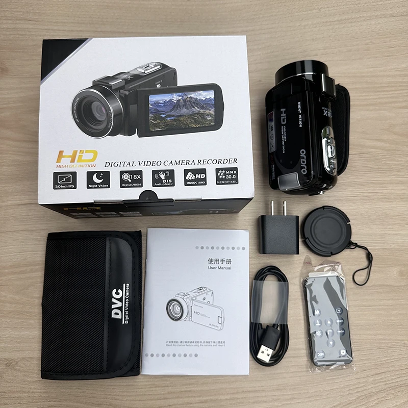 ORDRO Vintage Digital Camera Full HD 1080P Infrared Night Vision Video Camcorder Home Use Cheap Vlogging Camara