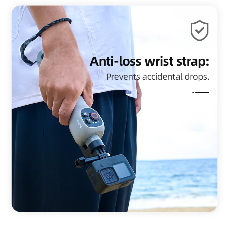 TELESIN Underwater Selfie Stick Waterproof Diving Extendable Selfie Stick Wireless Remote Control For Gopro Hero 8 9 10 11 12 13