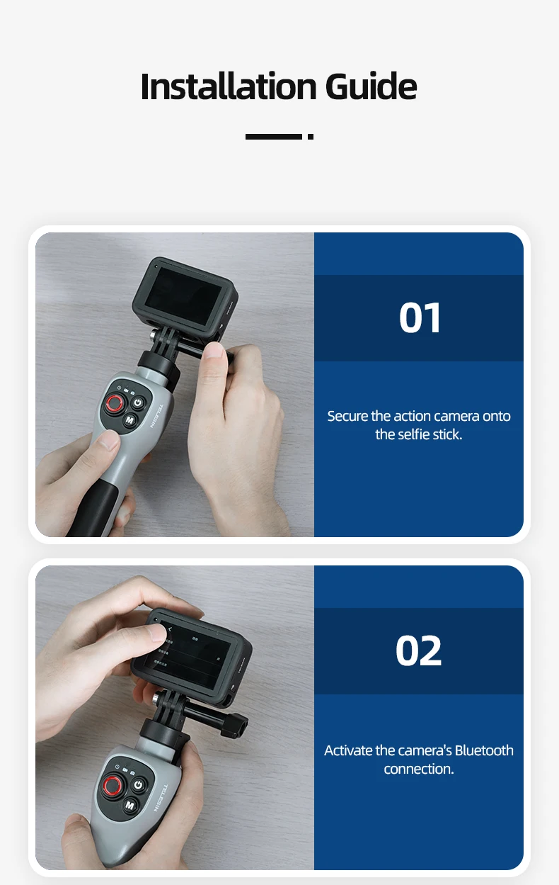 TELESIN Underwater Selfie Stick Waterproof Diving Extendable Selfie Stick Wireless Remote Control For Gopro Hero 8 9 10 11 12 13