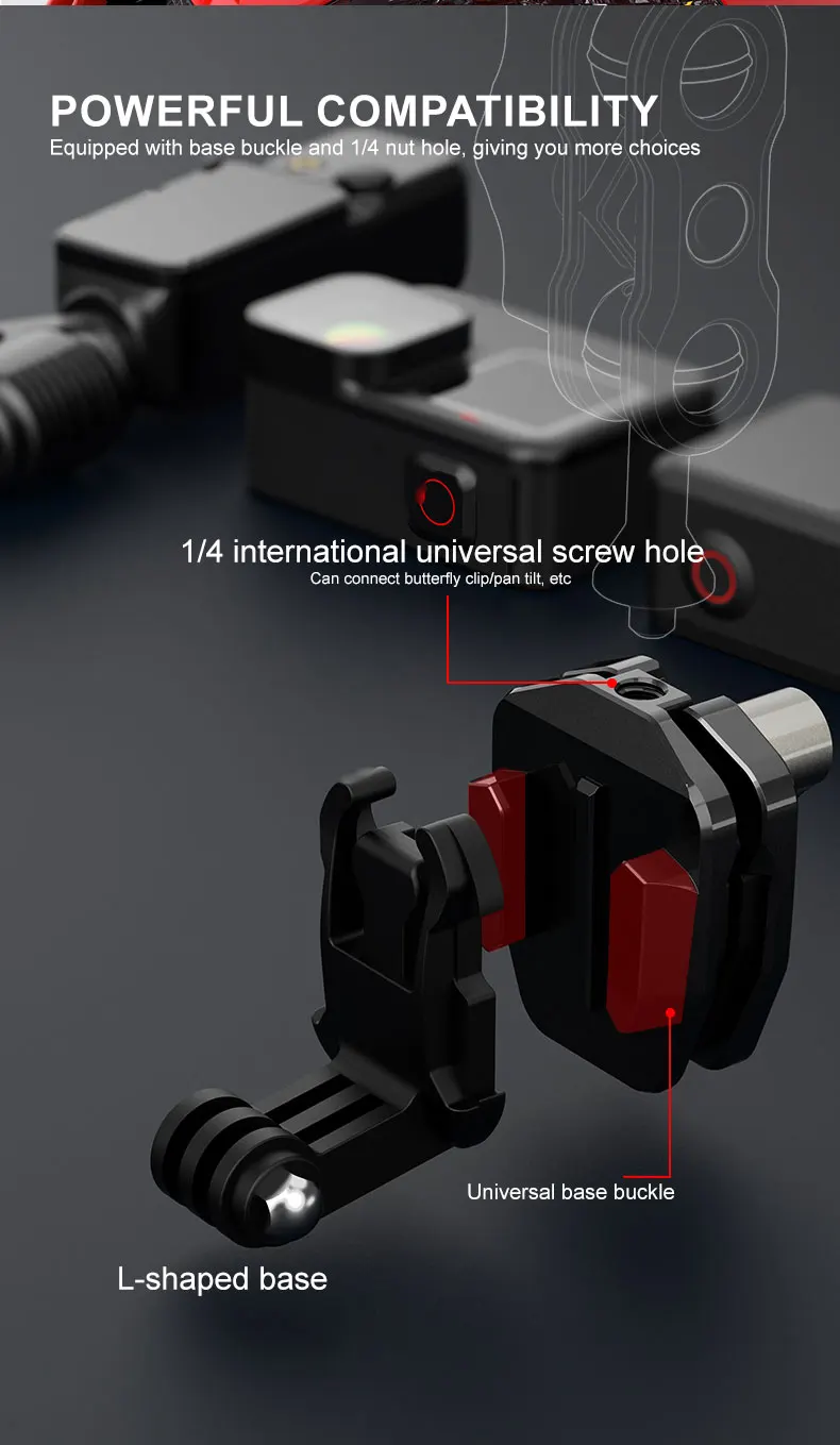 Motorcycle Windshield Mounting Clamp Aluminum Mount For GoPro Hero 12 11 10 9 Insta360 X3 DJI Action 3 Action Camera Accessories