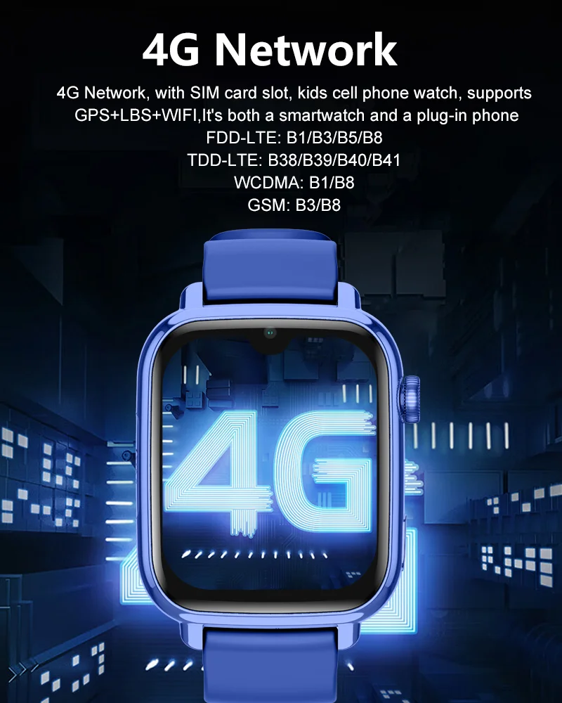 wonlex kids 4G smart watch GPS WiFi location tracker two way video call with camera APP Download waterproof children smartwatch