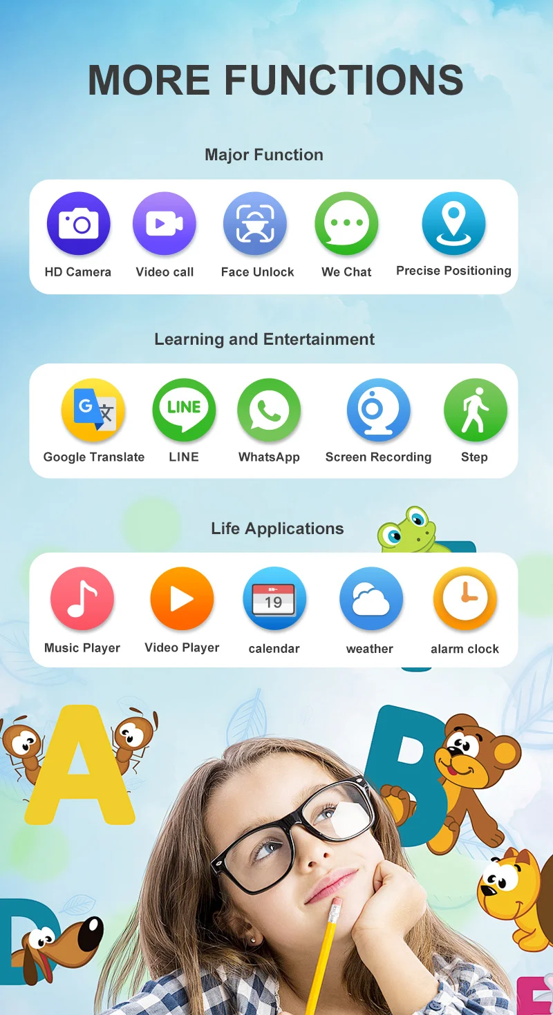 wonlex kids 4G smart watch GPS WiFi location tracker two way video call with camera APP Download waterproof children smartwatch