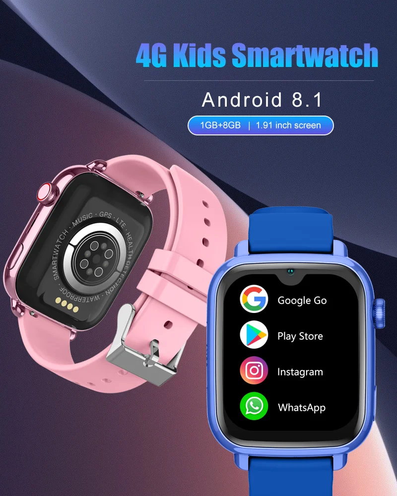 wonlex kids 4G smart watch GPS WiFi location tracker two way video call with camera APP Download waterproof children smartwatch