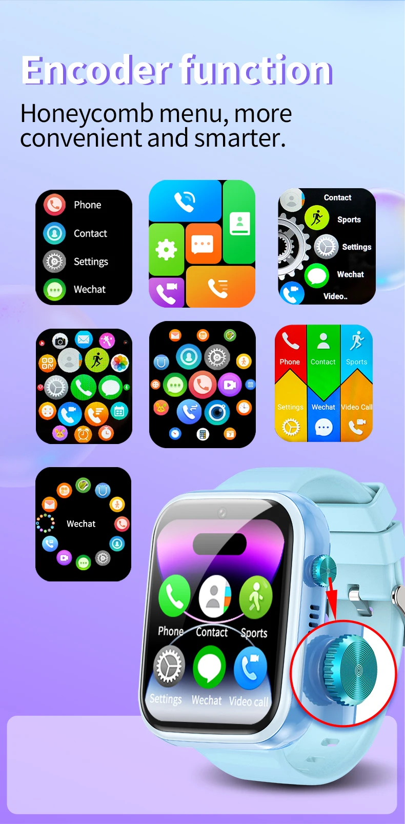 Smart 4G Kids GPS WIFI Trace Location Sim Card Phone Watch with Camera, Voice Video SOS Calls Whatsapp Ideal for Child Students