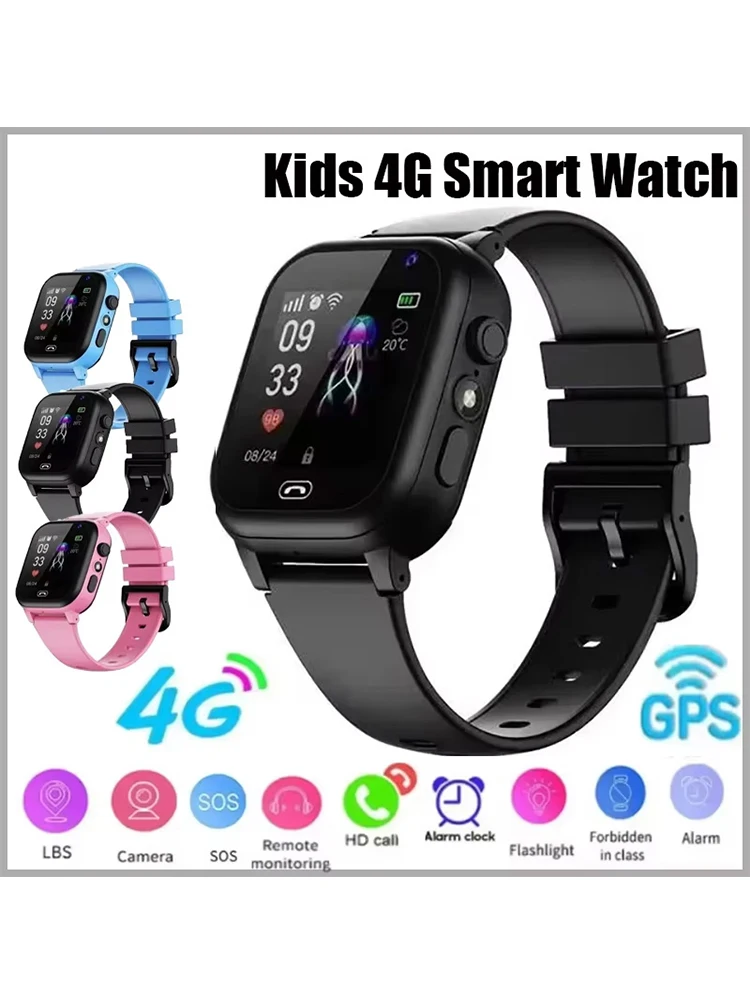 Kids 4G Smart Watch SOS GPS Location Video Call Sim Card Child SmartWatch Camera Waterproof Upgrade Watch For Boys Girls