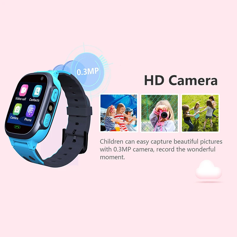 Smart 4G Remote Camera GPS WI-FI Trace Locate Smartwatch Video SOS Call Phone Watch for Kids Student