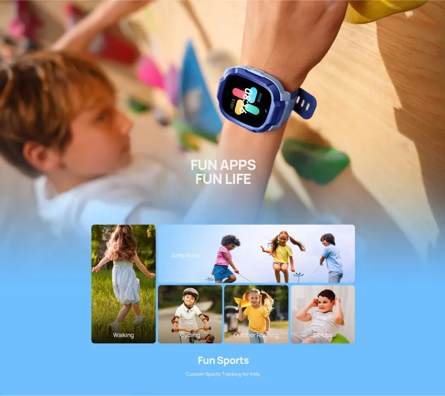vMibro Kids Smartwatch P6 4G Watch Phone GPS Waterproof Sports Mode Reloj Inteligente para Niños Android Compatible