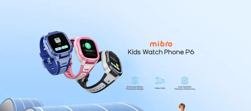 vMibro Kids Smartwatch P6 4G Watch Phone GPS Waterproof Sports Mode Reloj Inteligente para Niños Android Compatible
