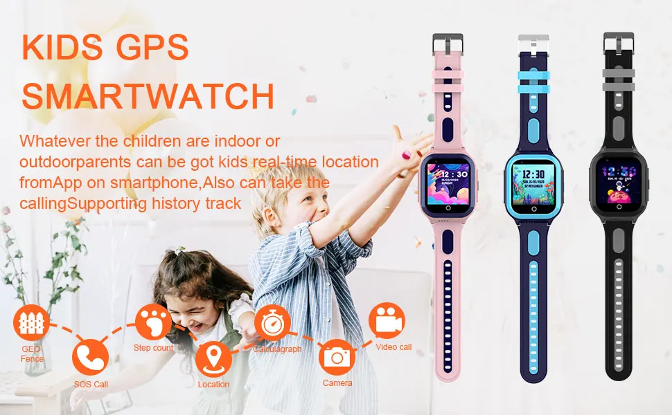 Wonlex Kids Smart Watch 4G GPS WIFI location Tracker SOS Video Call KT24S Children's smartwatch IP67 Waterproof smart baby watch