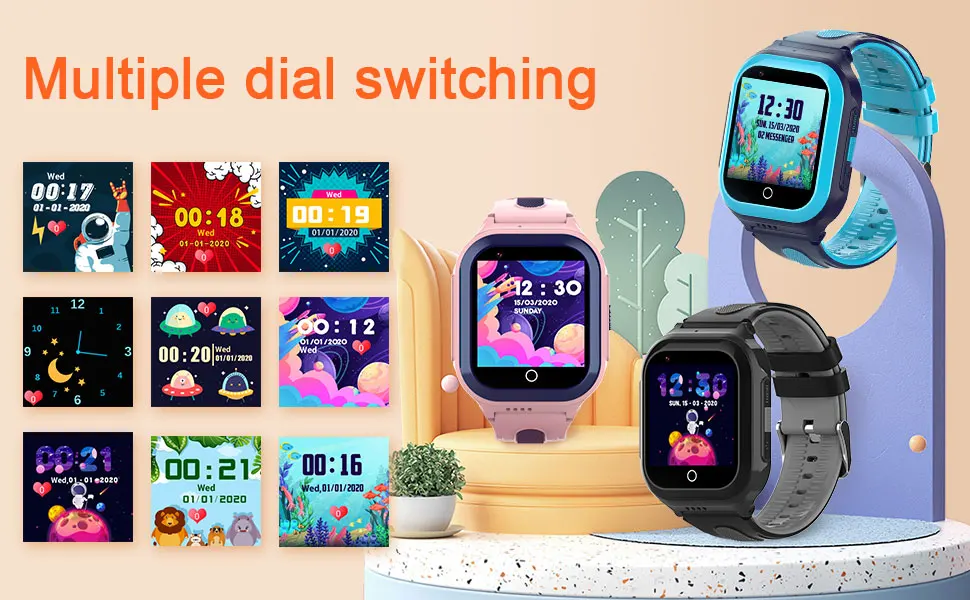 Wonlex Kids Smart Watch 4G GPS WIFI location Tracker SOS Video Call KT24S Children's smartwatch IP67 Waterproof smart baby watch