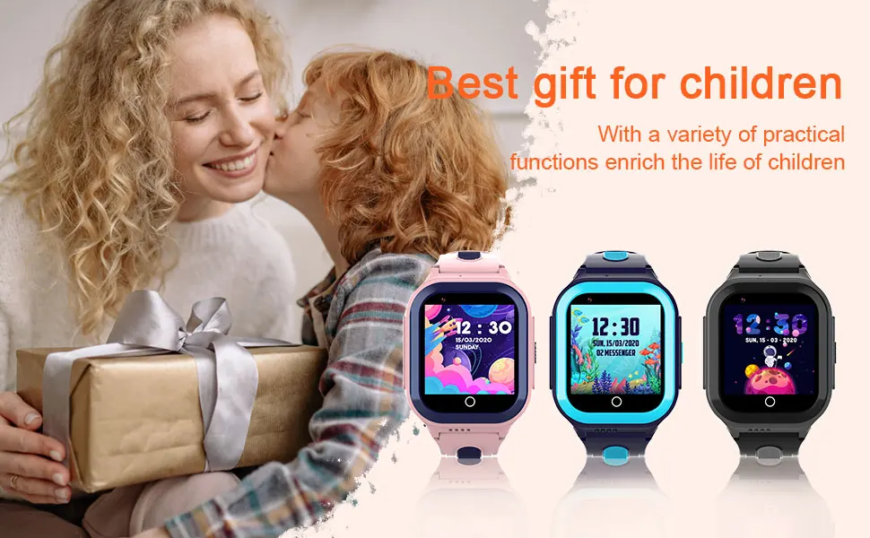 Wonlex Kids Smart Watch 4G GPS WIFI location Tracker SOS Video Call KT24S Children's smartwatch IP67 Waterproof smart baby watch