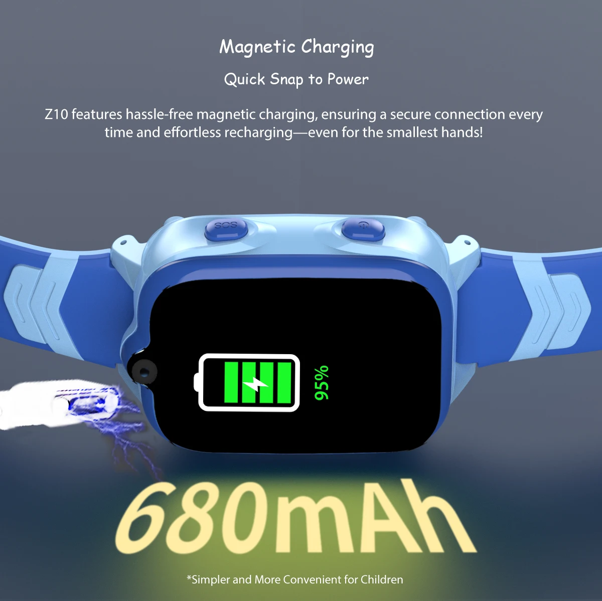 Blackview Z10 Children's Watch 1G+8G 1.83-inch IPS Display IP67 Waterproof Face Recognition 680mAh 4G SIM Video Call GPS Watch