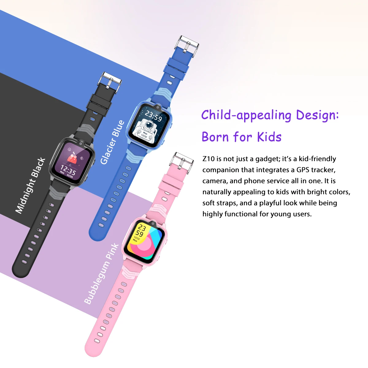 Blackview Z10 Children's Watch 1G+8G 1.83-inch IPS Display IP67 Waterproof Face Recognition 680mAh 4G SIM Video Call GPS Watch