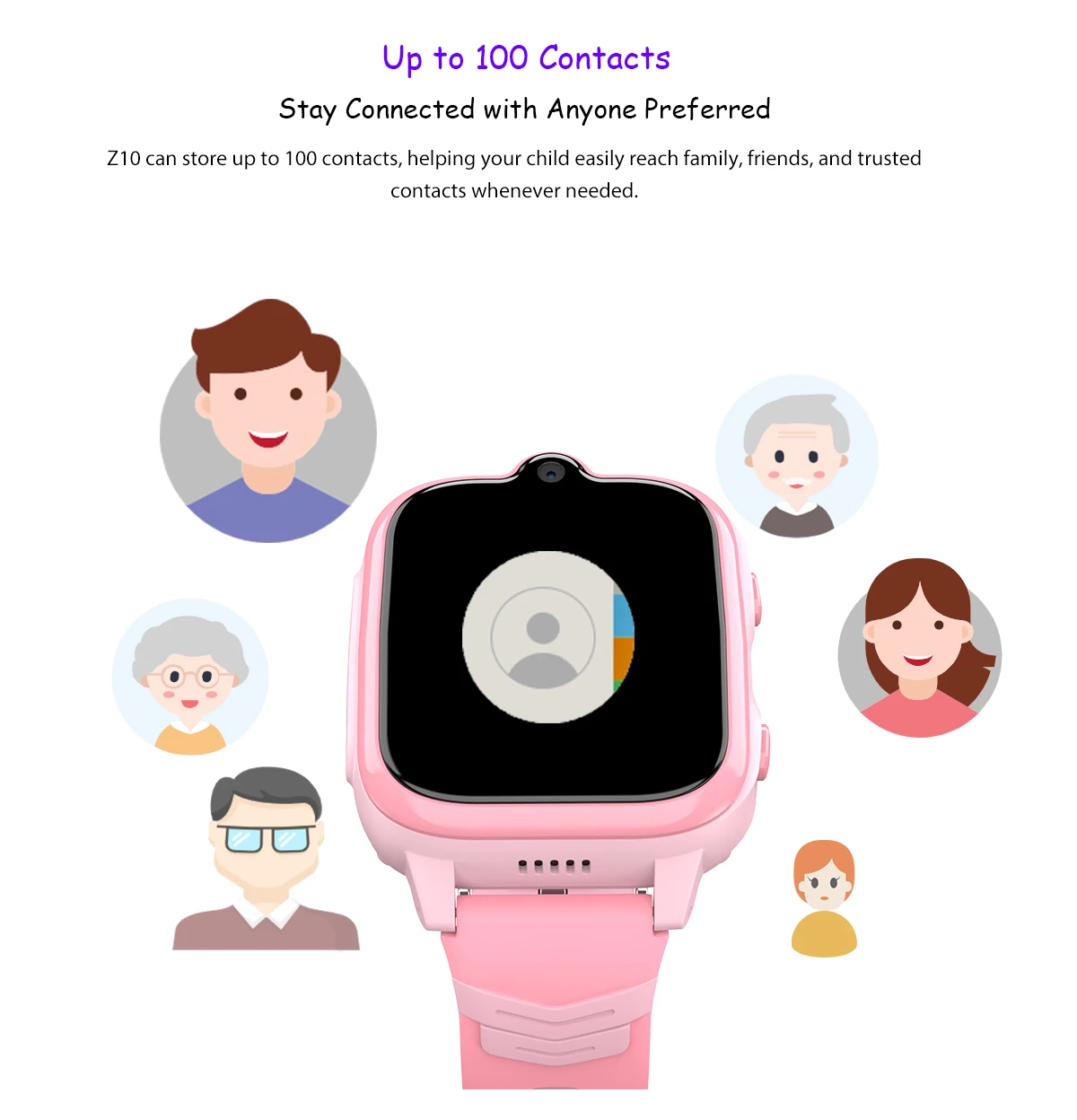 Blackview Z10 Children's Watch 1G+8G 1.83-inch IPS Display IP67 Waterproof Face Recognition 680mAh 4G SIM Video Call GPS Watch